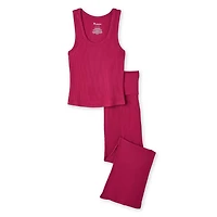 Pyjama 2 pièces en tricot côtelé No Boundaries pour femmes