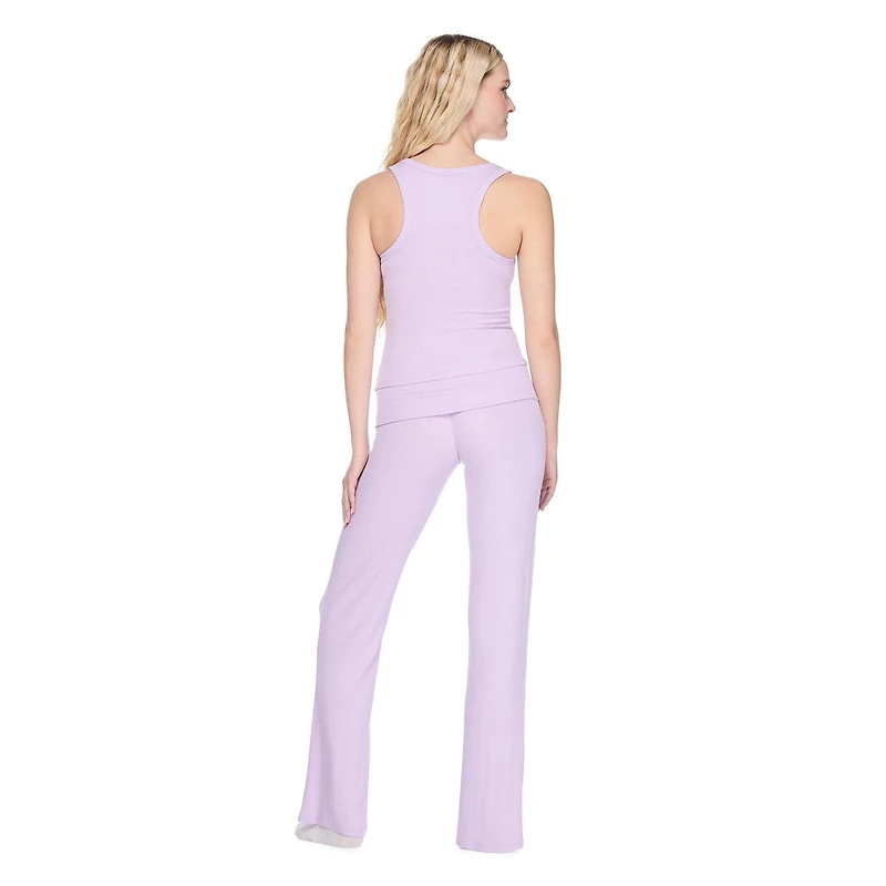 No Boundaries Women's Two Piece Rib Pajama Set