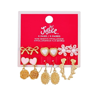 Justice earrings set
