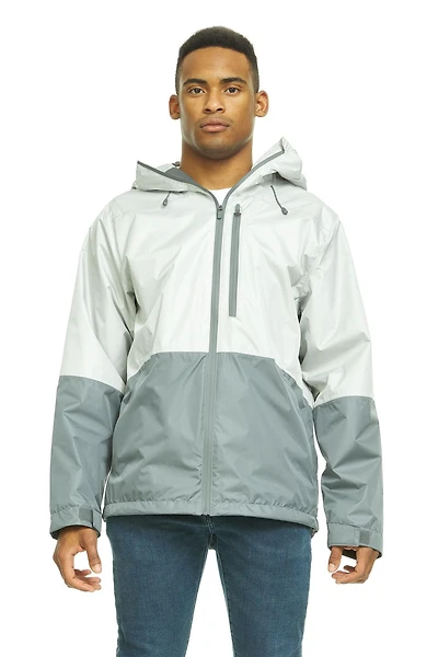 Swiss Tech Mens Hooded Waterproof Rain Jacket