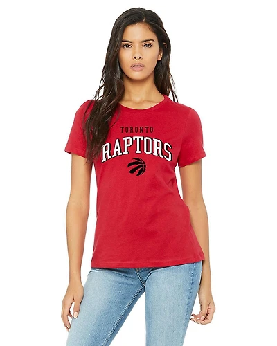 Licensed Raptors Women's Red Short Sleeve Tee