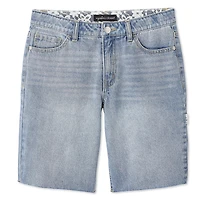 My Sister's Closet Girls' Lace Trim Relaxed Denim Jort