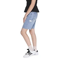 My Sister's Closet Girls' Lace Trim Relaxed Denim Jort