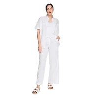 George Women's Linen-Blend Camp Shirt