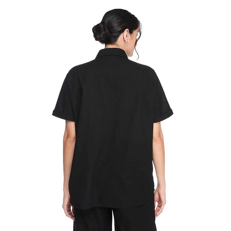 Chemise de camp en mélange lin George pour femmes
