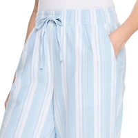 George Women's Linen-Blend Wide Leg Pant