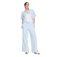 George Women's Linen-Blend Wide Leg Pant