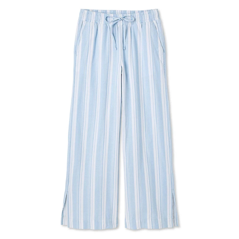 George Women's Linen-Blend Wide Leg Pant