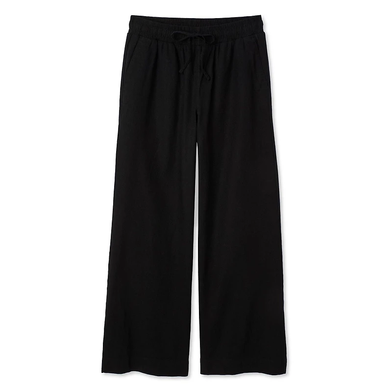 George Women's Linen-Blend Wide Leg Pant