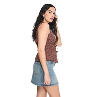George Women's V-Neck Woven Tank Top