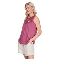 Débardeur avec empiècement en crochet Iyla pour femmes