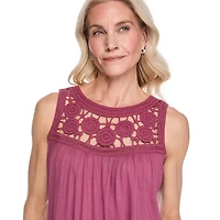 Débardeur avec empiècement en crochet Iyla pour femmes
