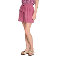 Short en mélange de lin Iyla pour femmes