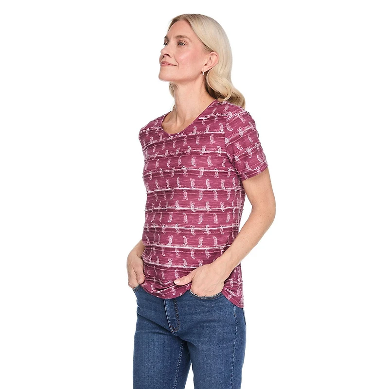 T-shirt imprimé en jacquard Iyla pour femmes