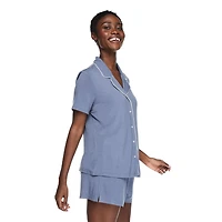 Como Blu Women's Three Piece Pajama Set