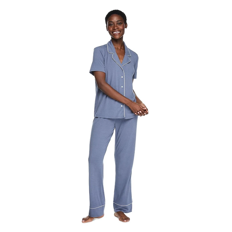 Como Blu Women's Three Piece Pajama Set