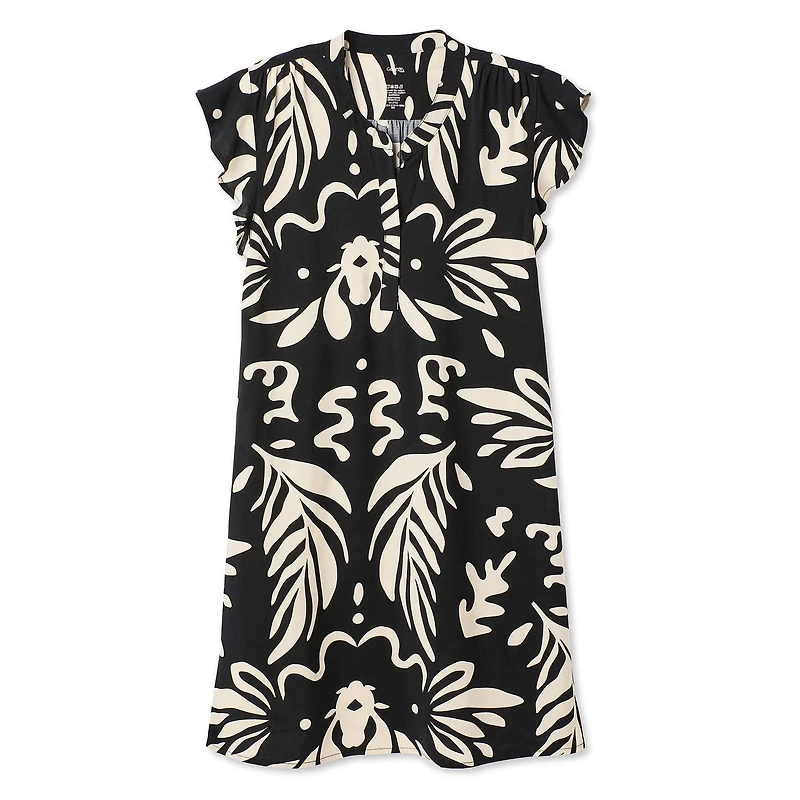 George Women's Printed Flutter-Sleeve Dress