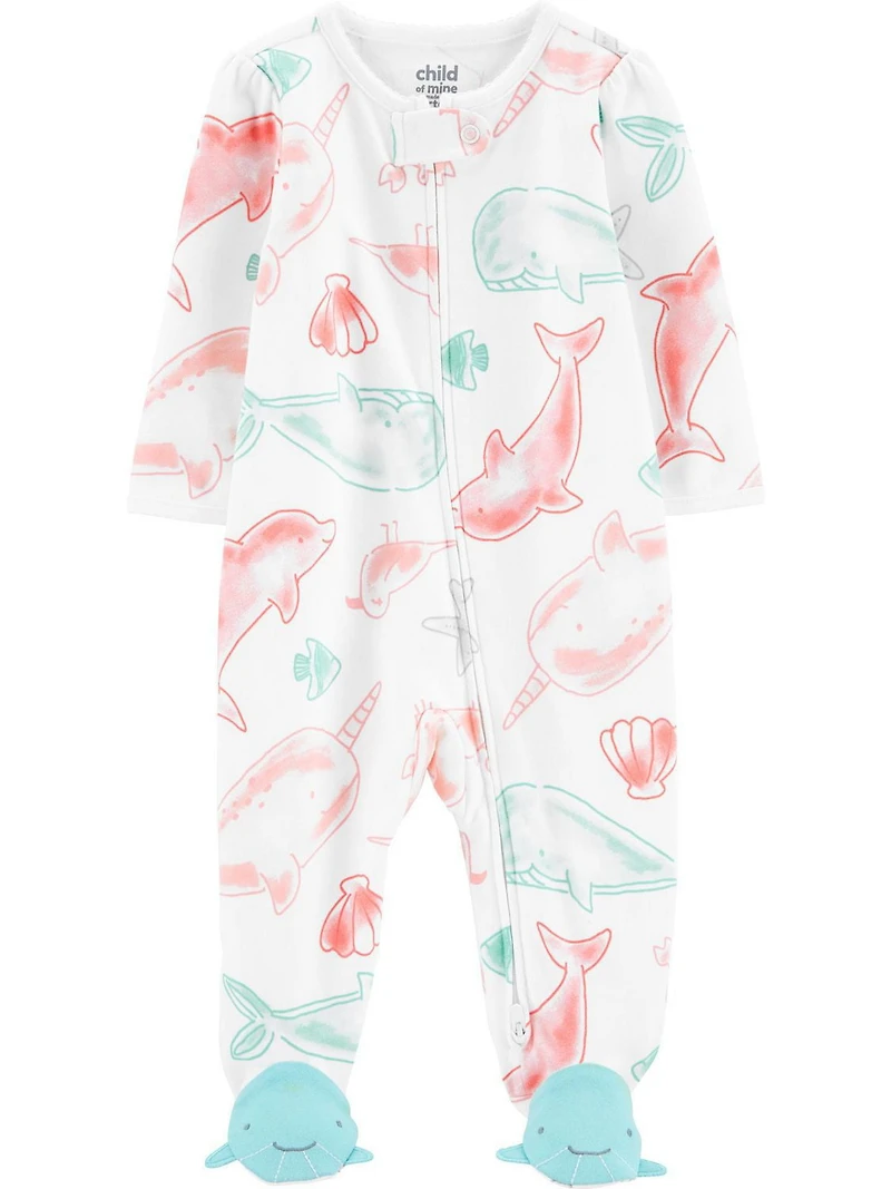 Tenue avec pyjama-grenouillère pour nouveau-née fille Child of Mine made by Carter’s – Créatures Marines