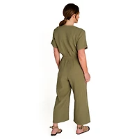 IVY Women's Wide Leg Cropped Jumpsuit