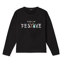 George Plus Women's Christmas Light-Up Fleece Sweatshirt