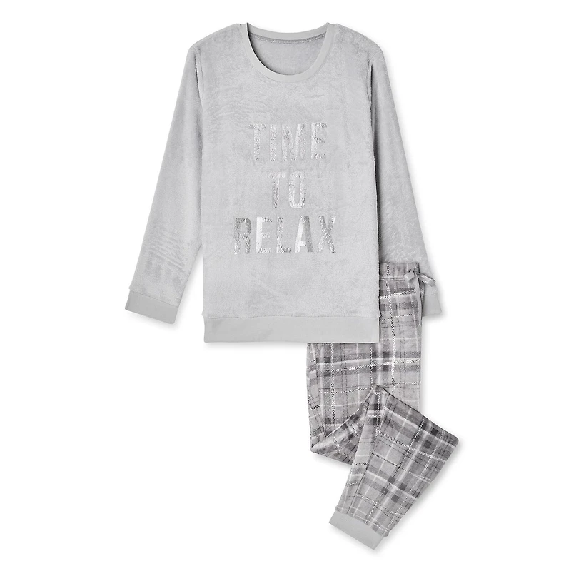 George Plus Women's Plush Pajamas 2-Piece Set