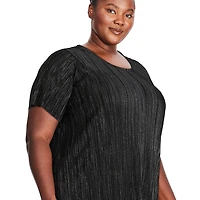 George Plus Women's Metallic Dot Sequin Tee Dress