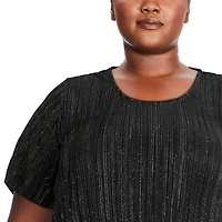 George Plus Women's Metallic Dot Sequin Tee Dress