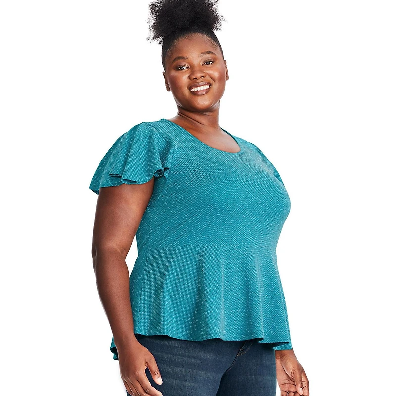 Haut basque en tricot lurex George Plus pour femmes