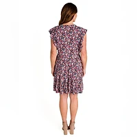 IVY Women's Flutter Sleeve Dress