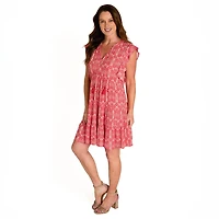 IVY Women's Flutter Sleeve Dress