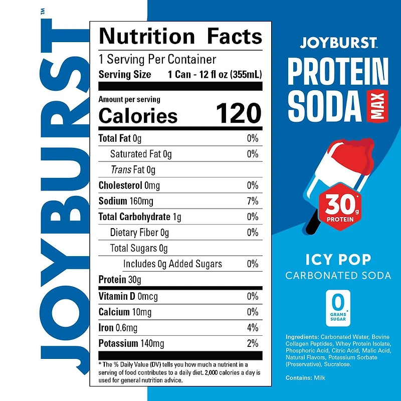 Joyburst Protein Soda Max Icy Pop