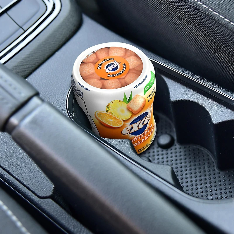 EXCEL Refreshers, Tropical Flavoured Sugar Free Chewing Gum, 40 Pieces, 1 Bottle