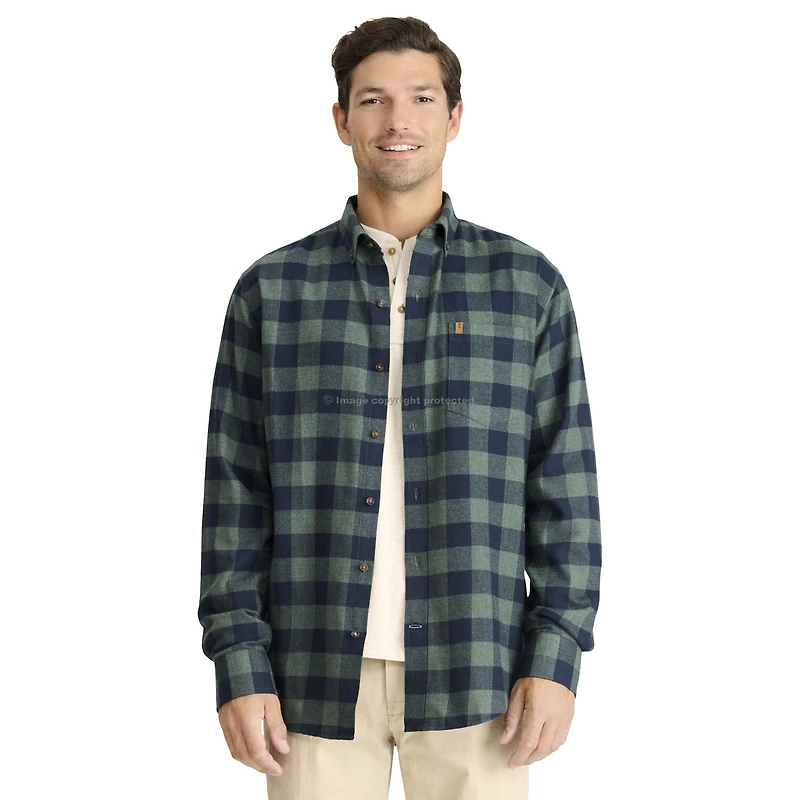 IZOD MENS LONG SLEEVE FLANNEL