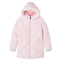 Justice Girls' Quilted Winter Jacket
