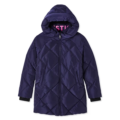Justice Girls' Quilted Winter Jacket