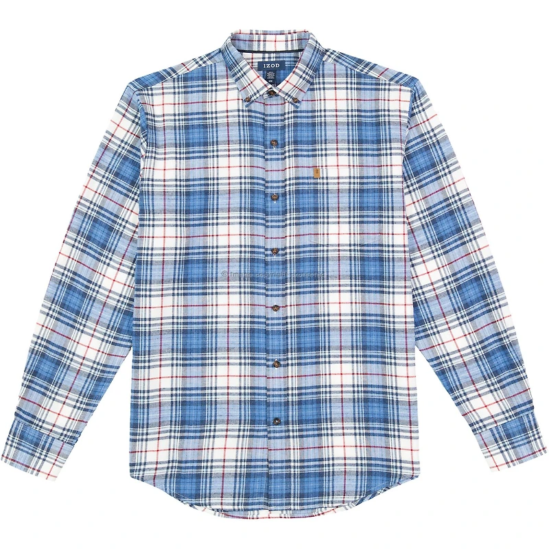 IZOD MENS LONG SLEEVE FLANNEL