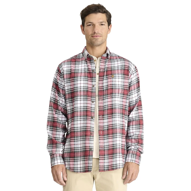 IZOD MENS LONG SLEEVE FLANNEL