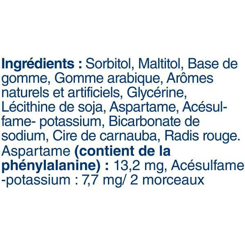 EXCEL Wht, M. bal., gomme sans sucre, blanch. dents, 60 morc., 1 bout. 1 bouteille, 60 morceaux