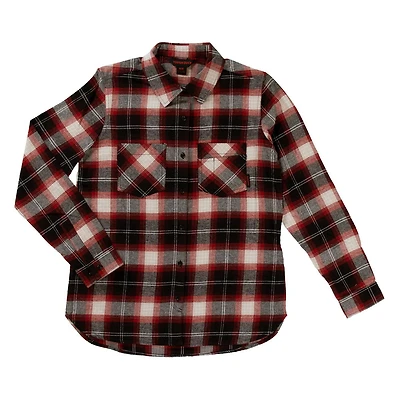 TOUGH DUCK WOMEN'S YARN DYED, DOUBLE PRE-SHRUNK BRUSHED COTTON FLANNEL SHIRT