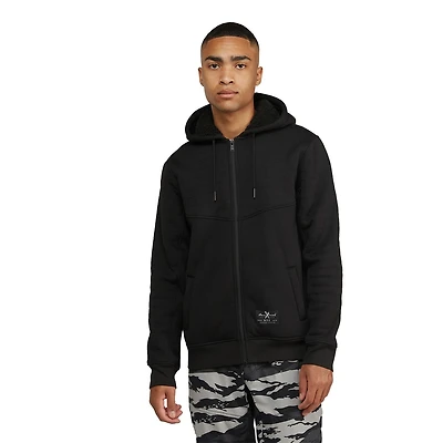 Sweat à capuche zippé doublé Sherpa pour hommes Marc Ecko
