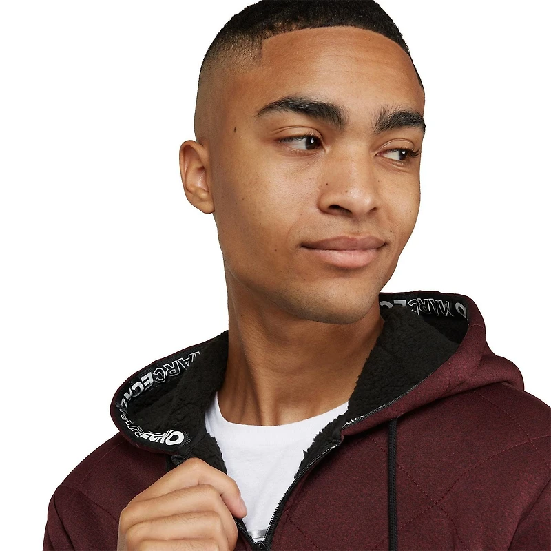 Sweat à capuche zippé doublé Sherpa pour hommes Marc Ecko