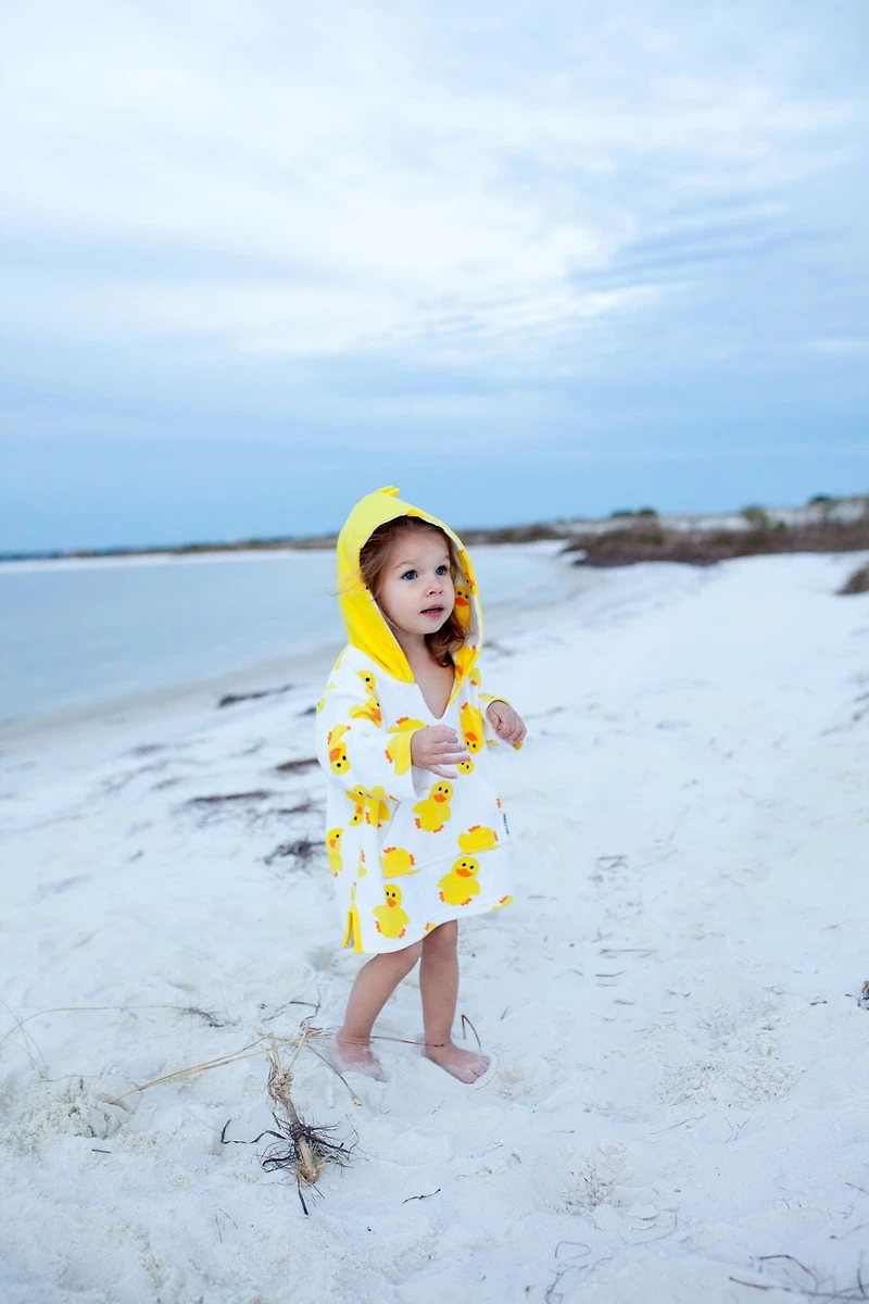 ZOOCCHINI Baby Toddler UPF50+ Terry Swim Cover-up with Hood