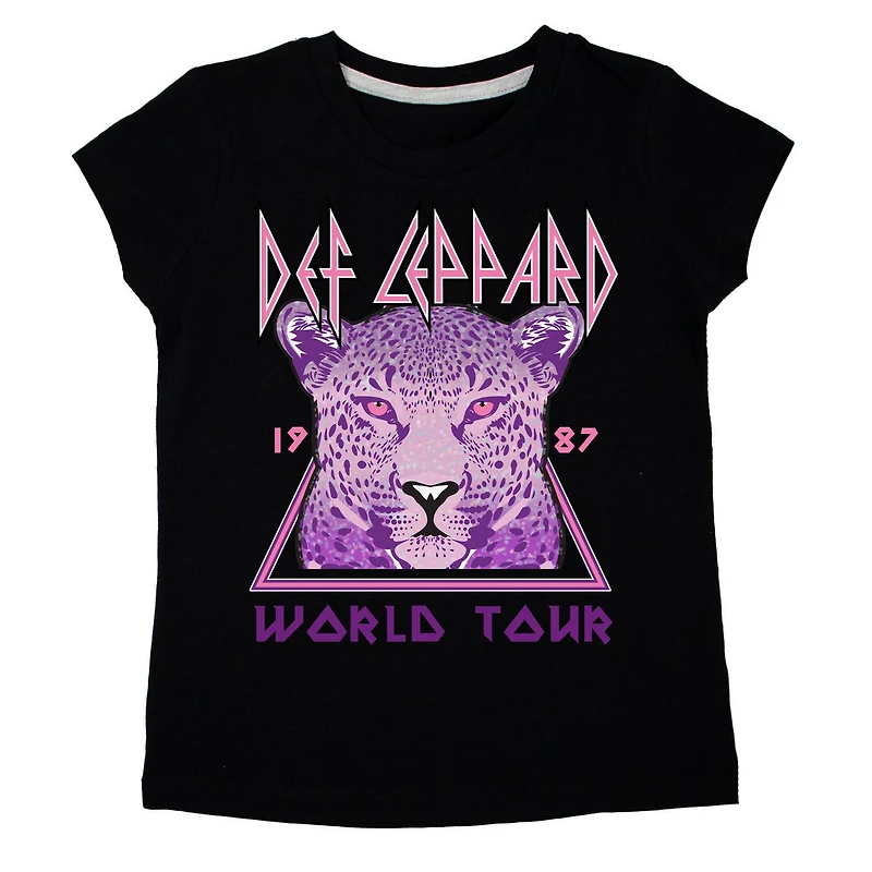 Def Leppard T-shirt à manches courtes pour fille