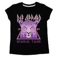 Def Leppard T-shirt à manches courtes pour fille