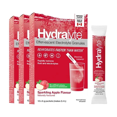 Hydralyte Poudre d'électrolytes, Pomme pétillante