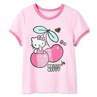 Hello Kitty Girls' Ringer T-Shirt