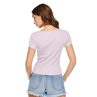 T-shirt à encolure henley Wild Skye pour femmes