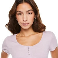 T-shirt à encolure henley Wild Skye pour femmes