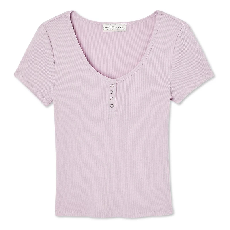 T-shirt à encolure henley Wild Skye pour femmes