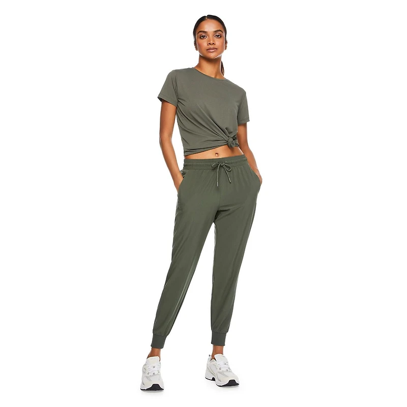 Athletic Works Women's Ribbed Cuff Woven Jogger